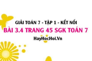 Giải bài 3.4 trang 45 Toán 7 Tập 1 SGK Kết nối tri thức